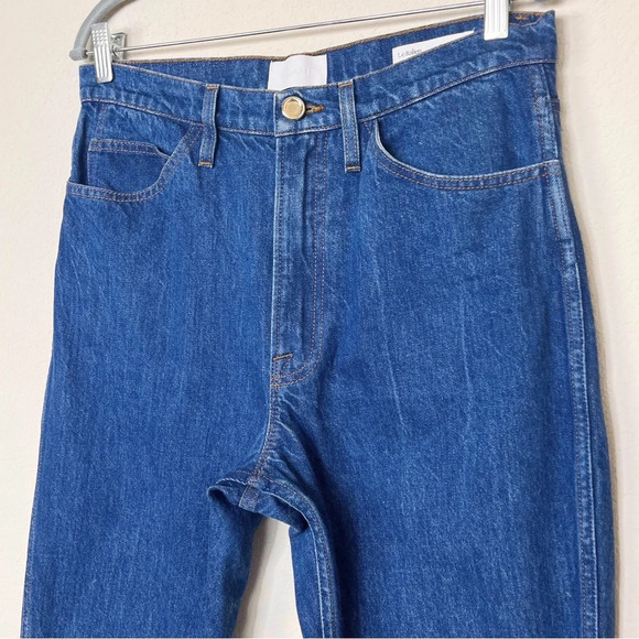 FRAME Le Italian True Straight Jean in Vintage Blue - Picture 5 of 13